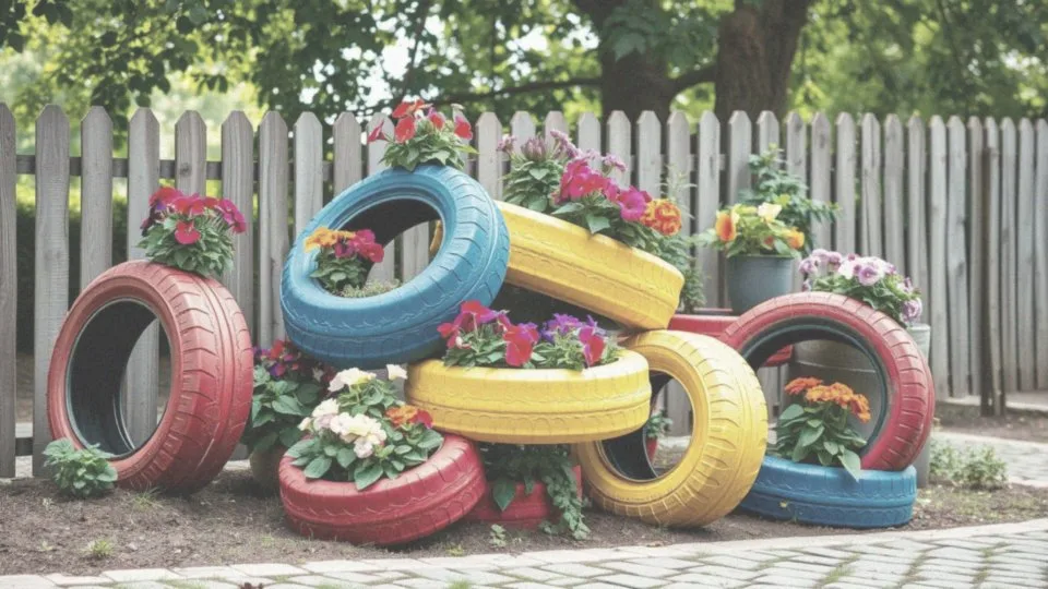 Jak wykorzystać doniczki z opon do artystycznych aranżacji w ogrodzie?