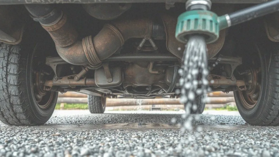 Jak wygląda mycie podwozia przed konserwacją?