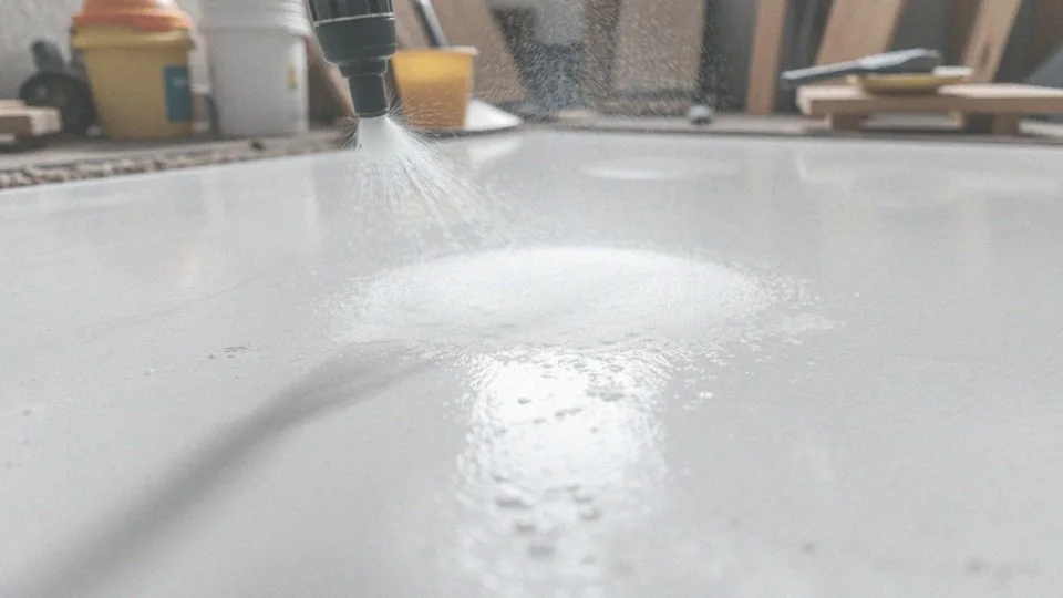 Co oznacza umiarkowane podlewanie wylewki?