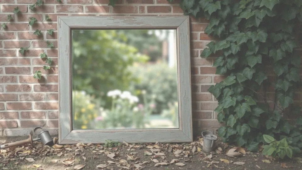 Jak stworzyć lustra z starych okien w ogrodzie?