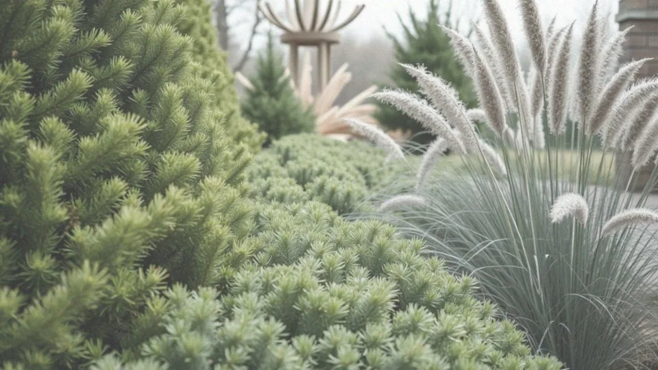 Jakie są zalety całorocznej rabaty z iglakami i trawami?