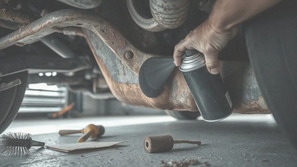 Jak aplikować środek do konserwacji podwozia bezpośrednio na rdzę?