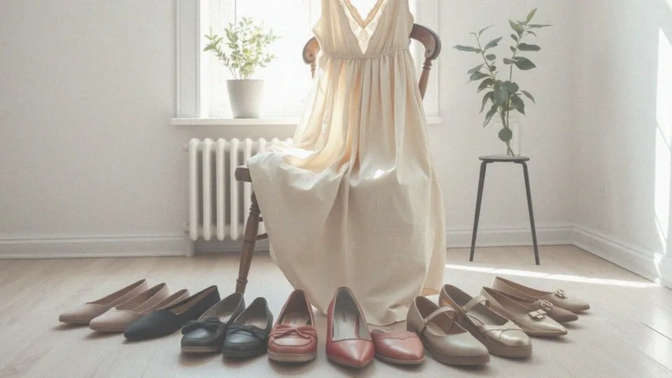 Jakie kolory butów najlepiej komponują się z beżową sukienką?