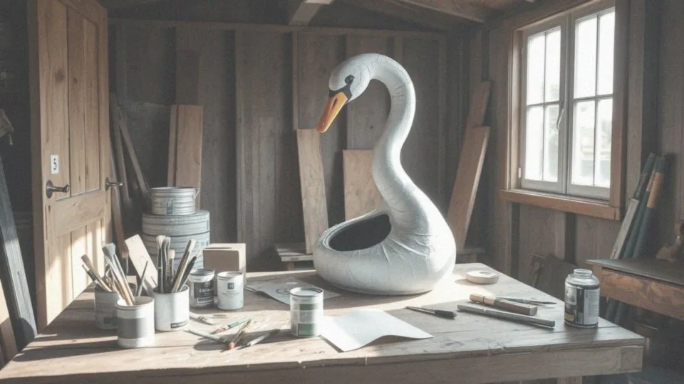 W jaki sposób można pomalować łabędzia z opony, aby wyglądał estetycznie?